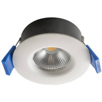 LED-alasvalo Airam Compact, Ø80x38mm, IP65, 5W/830, himmennettävä, valkoinen