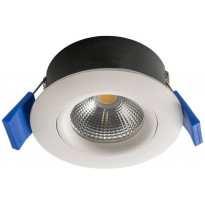 LED-alasvalo Airam Compact, Ø80x39mm, IP44, 5W/830, himmennettävä, suunnattava, valkoinen