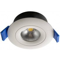 LED-alasvalo Airam Compact, Ø90x40mm, IP44, 7W/840, himmennettävä, suunnattava, valkoinen