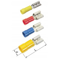 Eristetty lattapistokehylsy A1507FLS  punainen 0,5-1,5 mm2 / 6,3