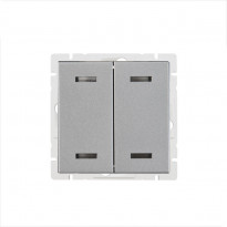 Pienjännitepainike ABB Impressivo, 4-osainen, 1A, 5-24V AC/DC, IP20, alumiini