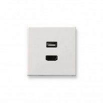 AV-rasia Ensto Intro - MALS1163 HDMI/USB valkoinen