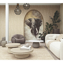 Kuvatapetti Marburg Travertino 33098, 159x270cm, beige, harmaa