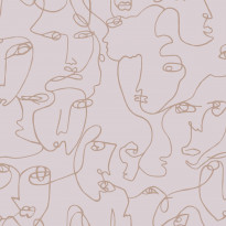 Tapetti Amazonia Linear Visage Pink, 0.53x10.05m, non-woven