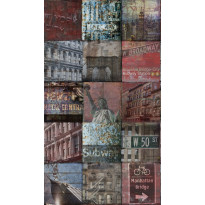 Kuvatapetti One Roll One Motif NY Patchwork, 1.59x2.80m, non-woven 