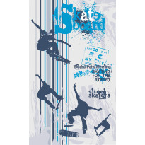 Kuvatapetti Dimex Skate, 150x250cm, sininen/harmaa