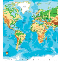 Kuvatapetti Dimex World Map, 225x250cm