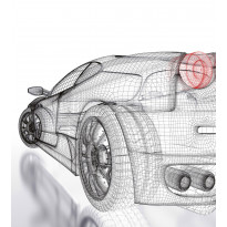 Kuvatapetti Dimex Car Model Light, 225x250cm, mustavalkoinen