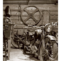Kuvatapetti Dimex Vintage Garage, 225x250cm, ruskea