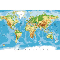 Kuvatapetti Dimex World Map, 375x250cm, monivärinen