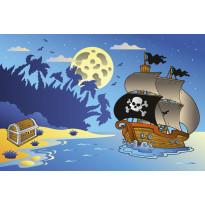 Kuvatapetti Dimex Pirate Ship, merirosvolaiva, 375x250cm, sininen
