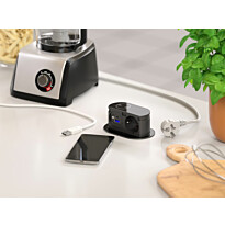 Pistorasia Savo Pop Up USB/Qi musta