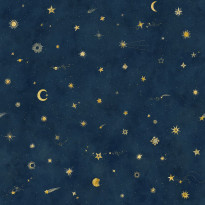 Paneelitapetti Sandberg Starry Sky, non-woven, mittatilaus, tummansininen