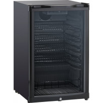 Jääkaappi lasiovella Scandomestic DKS142BE, 54,8cm, musta