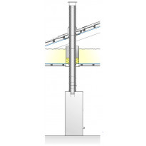 Läpiviennin eriste Schiedel 150mm, suora, T600