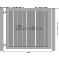 Käyntiportti Scandkom ScanFen 1000x1200mm