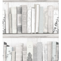 Tapetti Sandudd Botany Library White Blue 103837, 0.53x10.5m