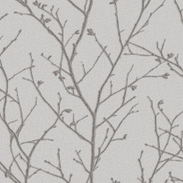 Tapetti Sandudd Vermeil 104754, 0,52x10,05m, vaaleanharmaa/hopea, non-woven