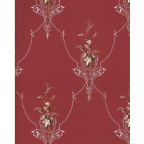 Tapetti Sandudd Isoäidin aikaan 4833-1, 0,53x10,05m, punainen, non-woven