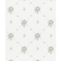 Tapetti Sandudd Isoäidin aikaan 4836-2, 0,53x10,05m, valkoinen/vihreä, non-woven