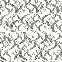 Tapetti Sandudd Ivana Helsinki Tiira 5246-5, 0,53x10,05m, valkoinen/tumma grafiitti, non-woven