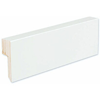 Jalkalista Siparila Kiille 20x70x3600mm, johtouralla puhtaanvalkoinen