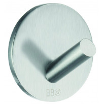 Koukku mini Beslagsboden B1080, tarrakiinnitteinen, harjattu rst