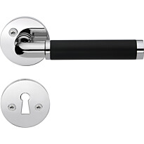 Sisäovenpainike Beslagsboden Design B843BKN, kiiltävä kromi/musta
