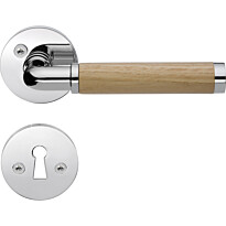 Sisäovenpainike Beslagsboden Design B843EKN, kiiltävä kromi/tammi