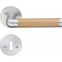 Väliovenpainike Beslagsboden Design B863KMN, avainkilvellä, harjattu kromi/tammi