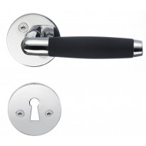 Väliovenpainike Beslagsboden Design B874KN, avainkilvellä, kiillotettu kromi/musta ABS