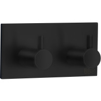 Kaksoiskoukku Beslagsboden Design BB1106, mattamusta rst