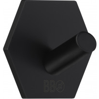 Koukku Beslagsboden BB1160, tarrakiinnitteinen, mattamusta
