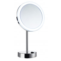 Meikkipeili Smedbo Outline Dual light FK484E, Ø200mm, paristokäyttöisellä valolla, kromi