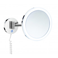 Meikkipeili Smedbo Outline Dual light, Ø200mm, valolla, 7-kertainen suurennus, kromi