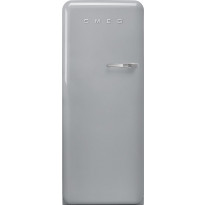 Jääkaappi pakastelokerolla Smeg Retro FAB28LSV5, 60.1cm, hopea, vasen