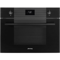 Yhdistelmämikroaaltouuni Smeg Linea SF4101MCNO, 60cm, musta