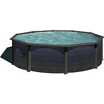 Uima-allas Gre by Swim &amp; Fun, pyöreä, 132cm korkea, grafiitinmusta, eri kokoja