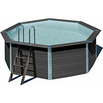 Uima-allas Gre by Swim &amp; Fun, komposiittia, pyöreä, Ø410x124cm, grafiitinmusta