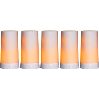 LED-kynttilä Star Trading Diner, Ø68mm, 5kpl, valkoinen