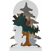 LED-valokoriste Star Trading Forest Friends, 45cm, moniväri