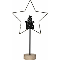 LED-pöytätähti Star Trading Glimta, lumiukko