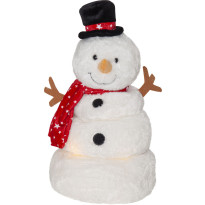 LED-koristehahmo Star Trading Merry Pal, lumiukko, 36cm, valkoinen