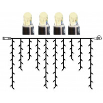 Jääpuikkonauha System LED Extra musta 8W 100 valoa 2x1m lämmin valkoinen