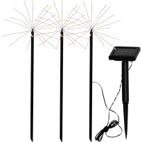 Aurinkokennopuutarhavalaisin Star Trading Firework LED, 3-osainen, musta