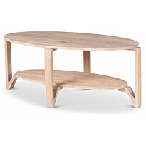 Sohvapöytä Stenexpo Skanör 120x60cm ovaali valkoöljytty tammi