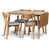 Ruokailuryhmä Stenexpo 120/160cm Gotland-klaffipöytä + 4 Gotland-tuolia 