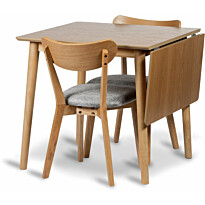 Ruokapöytä klaffilla Stenexpo Gotland 80/120cm + 2 Gotland-tuolia 