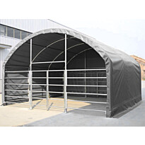 Karjateltta Ranch Farmer, 8x8x4m, 900g pvc, harmaa