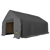 Kalustohalli Ranch Premium, 9.15x24.4x6.1m, 900g pvc, harmaa